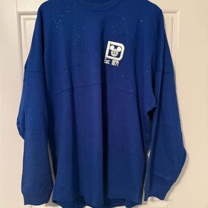 Walt Disney World Wishes Come True Blue Sparkle Spirit Jersey - M